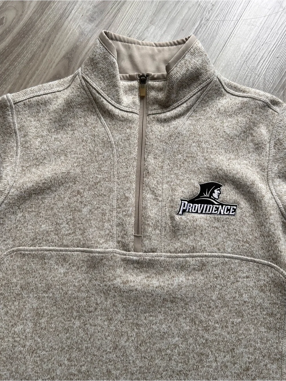 Providence College Friars Pullover Fleece in Oatmeal Tan Heather (Small)